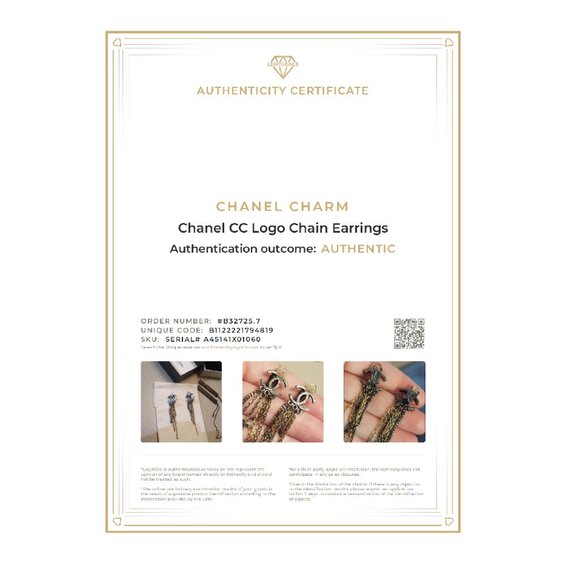 Chanel Clip-on Earrings Gunmetal and Gold Chain Interlocking CC's - Picture 14 of 16